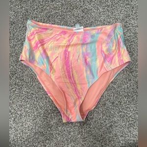 SMALL high waisted bikini bottoms, cosmic swirl